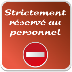 Logo STRICTEMENT RESERVE AU PERSONNEL