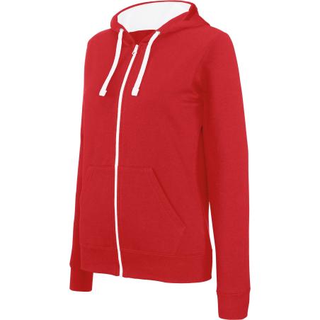 VESTE ZIP CAPUCHE FEMME CONTRAST HOODED