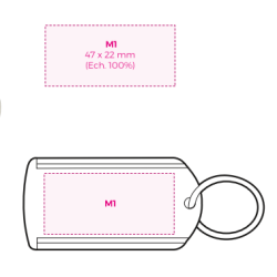 Porte Clé Etiquette avec marquage