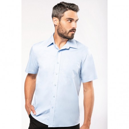 K543 - Chemise popeline manches courtes homme