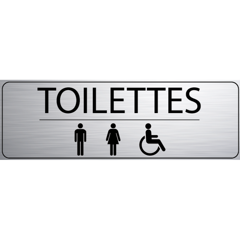 Logo Porte 300 x 100 mm Toilettes H F Handi (PMR)