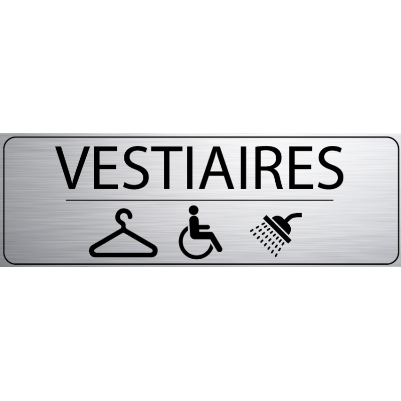 Logo Porte 300 x 100 mm Vestiaire Douche Handi (PMR)