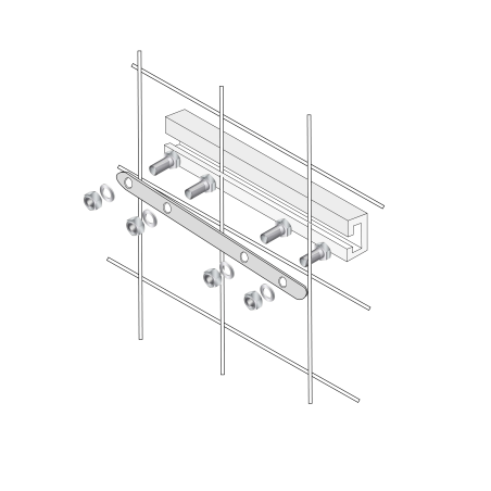 Kit Fixation  Panneaux sur Grillage