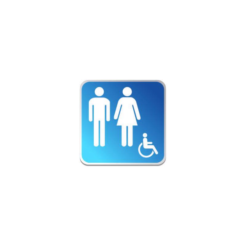 Logo Sanitaire Homme Femme Handicapé Couleur (PMR)