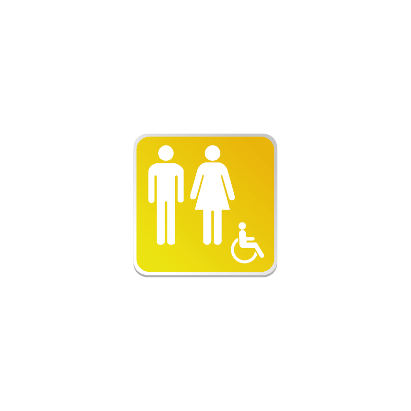 Logo Sanitaire Homme Femme Handicapé Couleur (PMR)