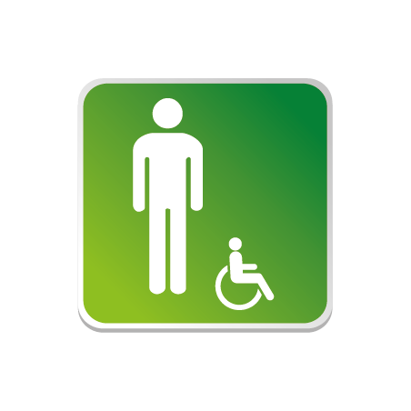 Logo Sanitaire Homme Handicapé Couleur (PMR)