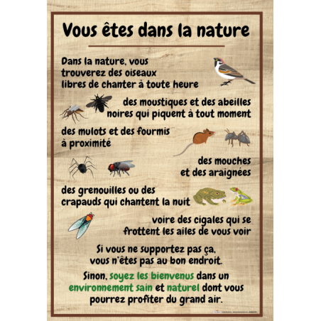 Vous êtes dans la Nature fond bois