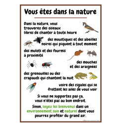 Vous êtes dans la Nature...