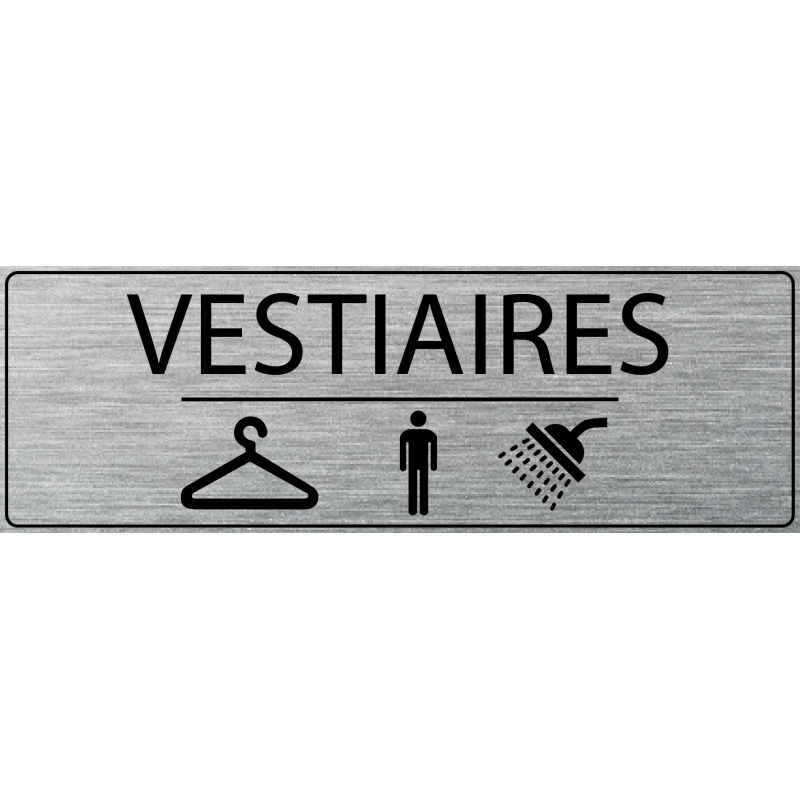 Logo Porte 300 x 100 mm Vestiaire Douche Homme