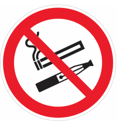 Interdiction de Fumer/vapoter Sticker Diam 10