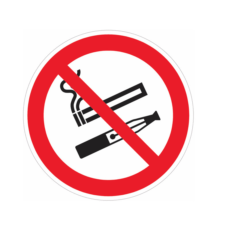 Interdiction de Fumer/vapoter Sticker Diam 10