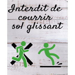 Interdit de courir - sol...