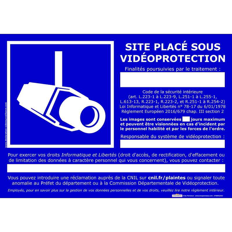 Videoprotection Officiel 21x15 cm