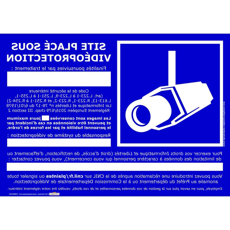 Autocollant 15x21 Vidéoprotection Vitrophanie