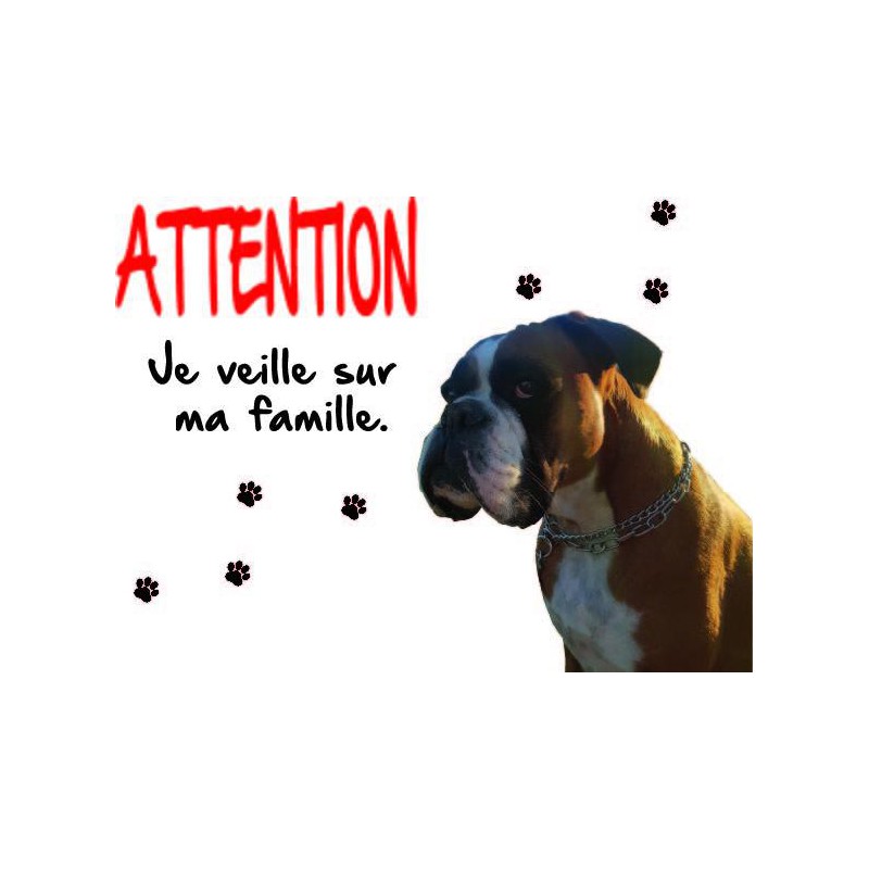 Plaque attention chien personnalisable photo - Personnalisation