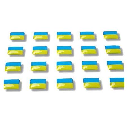 Drapeau Ukraine Doming pour Badge Alu line 38