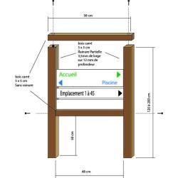 Bi Mât bois pour 10 panonceaux