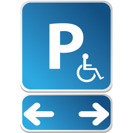 PARKING HANDI avec flèches G & D (PMR)