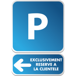 PARKING + flèche exclu clientèle