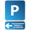 PARKING + flèche exclu clientèle